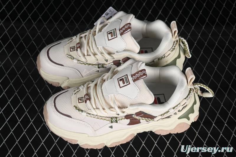 Fila Fusion Retro Mars Running Shoes with Lace-Up Design and Cushioned EVA Midsole - F12W432101FTP