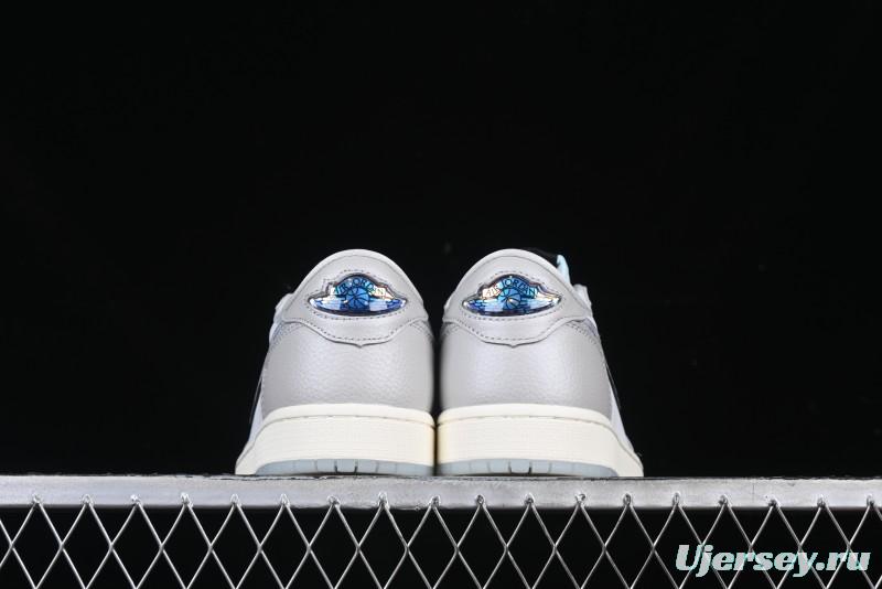 Nike Air Jordan 1 Low OG CNY AJ1 Snake Year Limited Silver Snake Low-Top Retro Basketball Shoes - HF3144-100