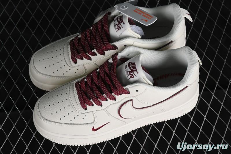 Nike Air Force 1 '07 Low Classic Burgundy Mini Swoosh Starry Sky Low-Top Casual Sneakers - MJ0319-025