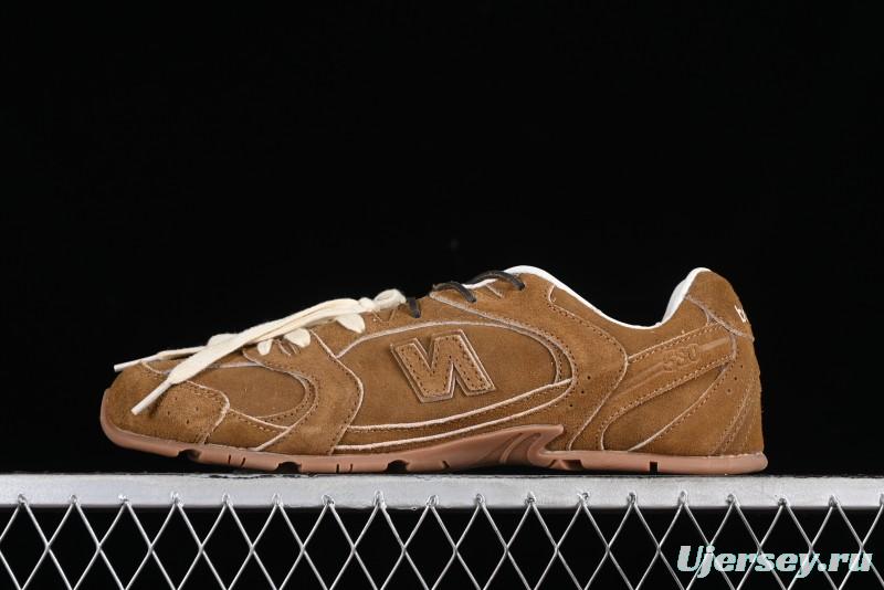 Miu Miu x New Balance 530 Low-Top Retro Running Sneakers with Deconstructed Design - AJD4