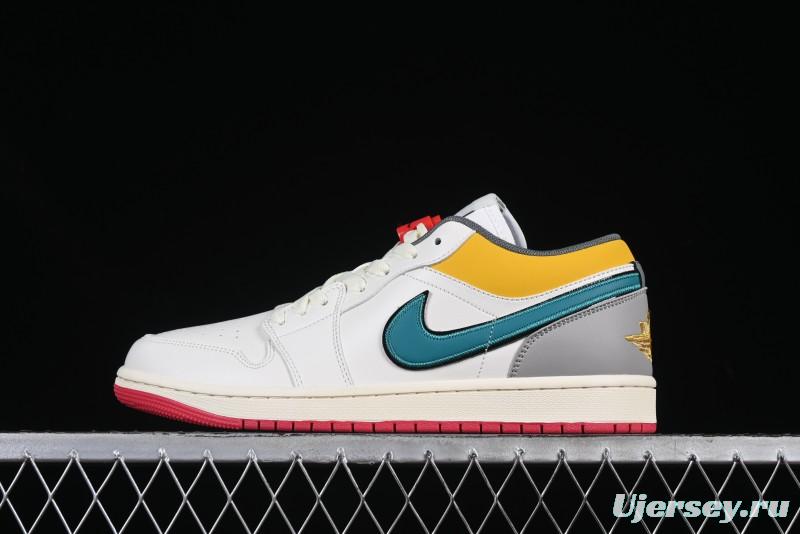 Nike Air Jordan 1 Low AJ1 Mismatch Colorway Low-Top Casual Sneakers - HV4511-133