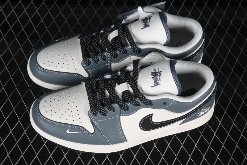 Nike Air Jordan 1 Low Stussy Collaboration Retro Basketball Shoes - XX3318-506