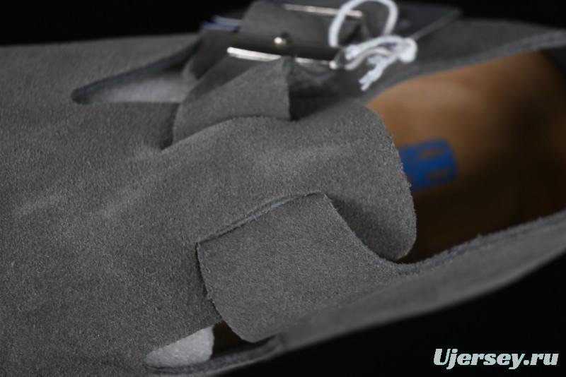 Birkenstock London BS Unisex Slip-On Comfort Shoes with Soft Suede Leather and Lambswool Insole - BS