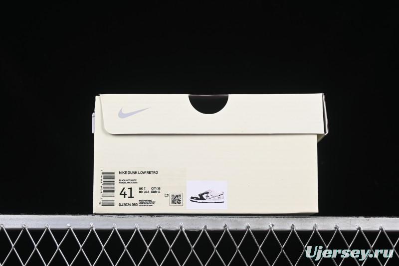 Nike SB Dunk Low Stussy Collaboration Zebra Black White Swoosh Anniversary Custom Low-Top Casual Skate Shoes - DJ2024-060