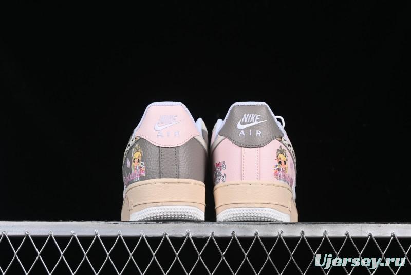 Nike Air Force 1 '07 Low Leopard Print Skeleton Custom Casual Sneakers - TY0103-222