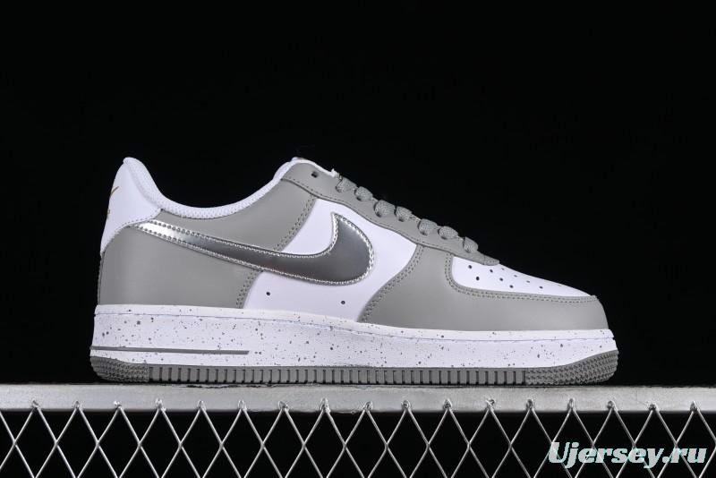 Nike Air Force 1'07 Low Grey Silver Splatter Casual Sneakers - MK5639-889