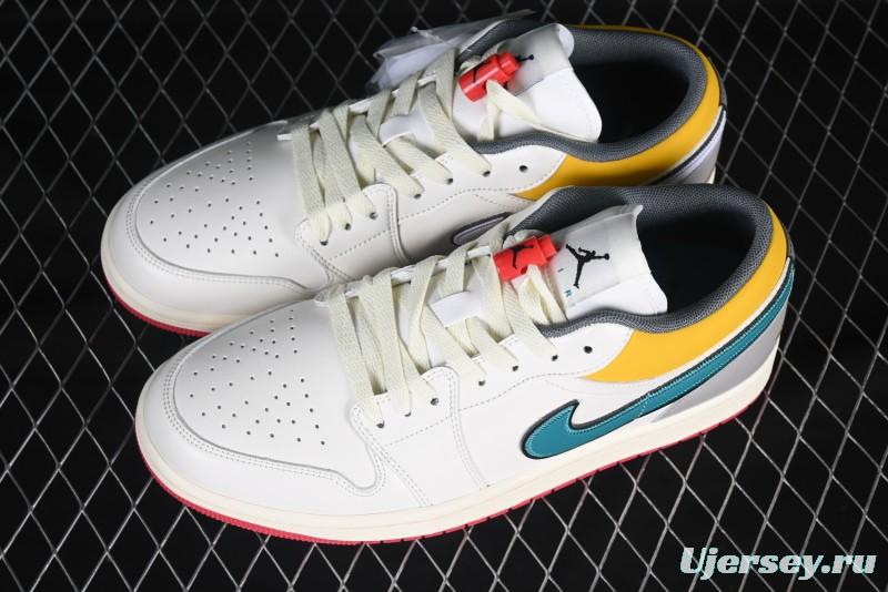 Nike Air Jordan 1 Low AJ1 Mismatch Colorway Low-Top Casual Sneakers - HV4511-133