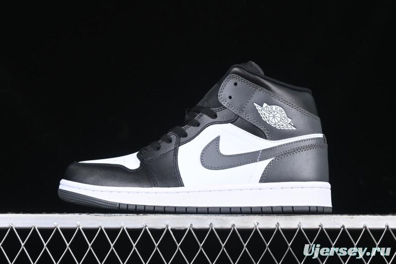 Nike Air Jordan 1 Mid AJ1 White Black Gray Culture Leisure Sneakers - DQ8426-001