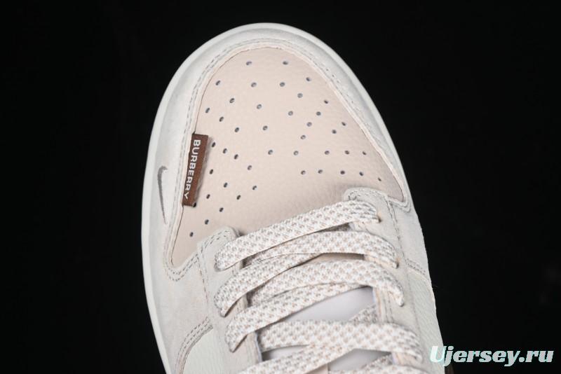Nike SB Dunk Low Burberry Collaboration Patch Brown Swoosh Anniversary Custom Low-Top Casual Skate Shoes - DJ2024-088
