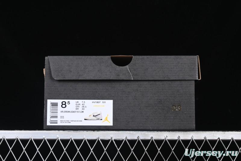 Nike Air Jordan Legacy AJ312 Low Top Sneakers with Velcro Strap and Triple Design - HV1807-101