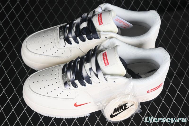 Nike Air Force 1 '07 Low Supreme Collaboration Casual Sneakers with Dual-Color Sole - XZ6188-017
