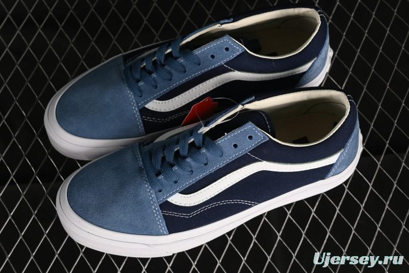 Vans Sk8-Mid Reissue 83 High-End Blue Suede Retro Skate Shoes - VN000CQDDWR