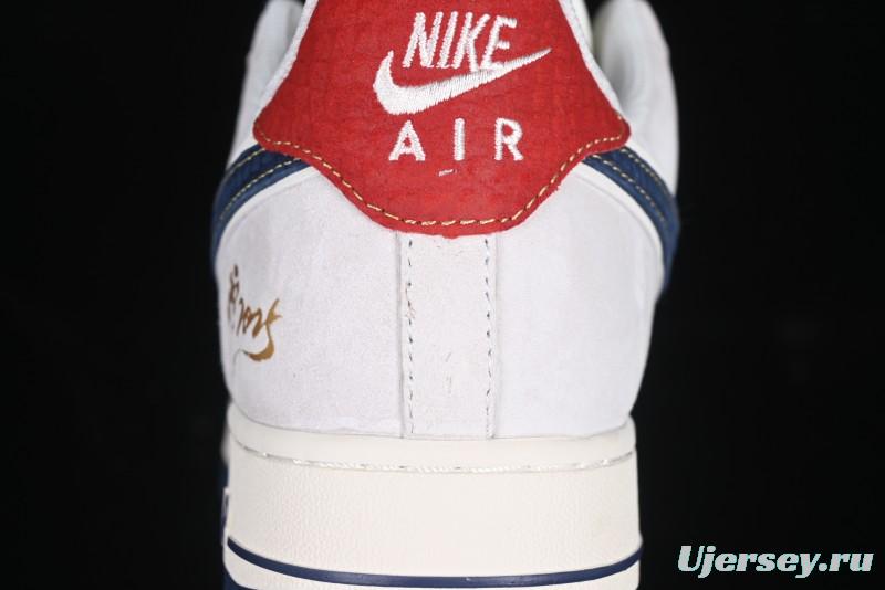 Nike Air Force 1 '07 Low Year of the Snake Limited Edition Grey Blue Red Pig Leather Low-Top Casual Sneakers - XZ2025-666