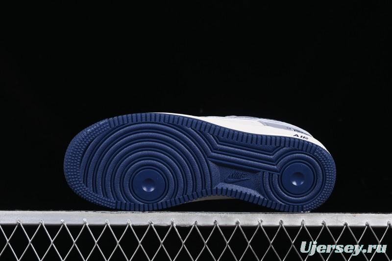 Nike Air Force 1 '07 Low The North Face x CDG Blue Double Swoosh Casual Sneakers - DM6688-019