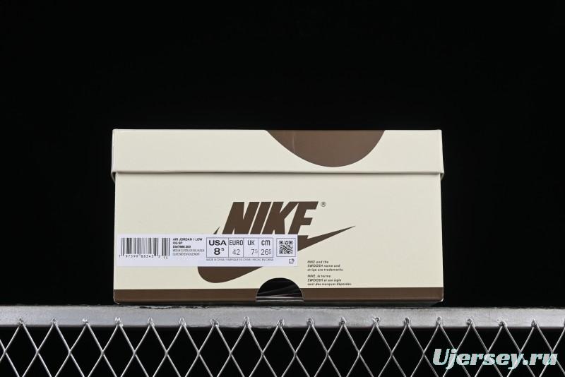 Nike Travis Scott x Air Jordan 1 Low OG AJ1 Reverse Swoosh Sneakers - DM7866-200