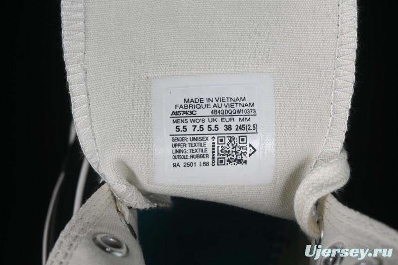 Converse Chuck 1970s High Top Canvas Sneakers with Star Stitch Design - A15743C