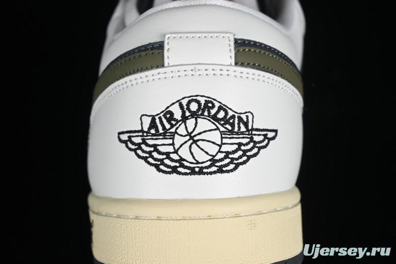 Nike Air Jordan 1 Low AJ1 Custom Black Green Low-Top Culture Casual Sneakers - DC0774-001