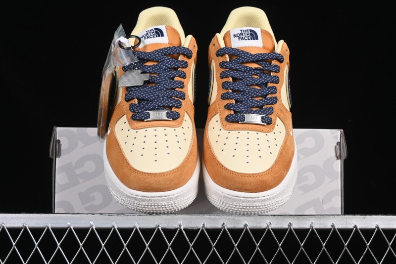 Nike Air Force 1 '07 Low The North Face Collaboration Sport Orange Low-Top Casual Sneakers - DM6688-053