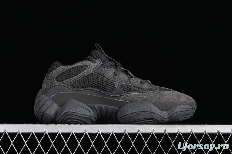 Adidas Yeezy 500 Black Casual Running Shoes - F36640