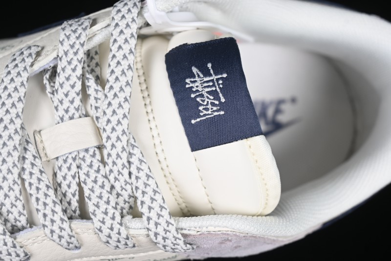 Nike SB Dunk Low Stussy Collaboration Blue Swoosh Gum Sole Anniversary Custom Low-Top Casual Sneakers - XS1086-012