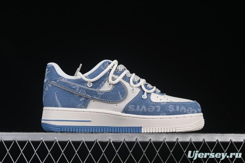 Nike Air Force 1 '07 Low Levi's Denim Patchwork Lace-Up Casual Sneakers - SJ1198-001