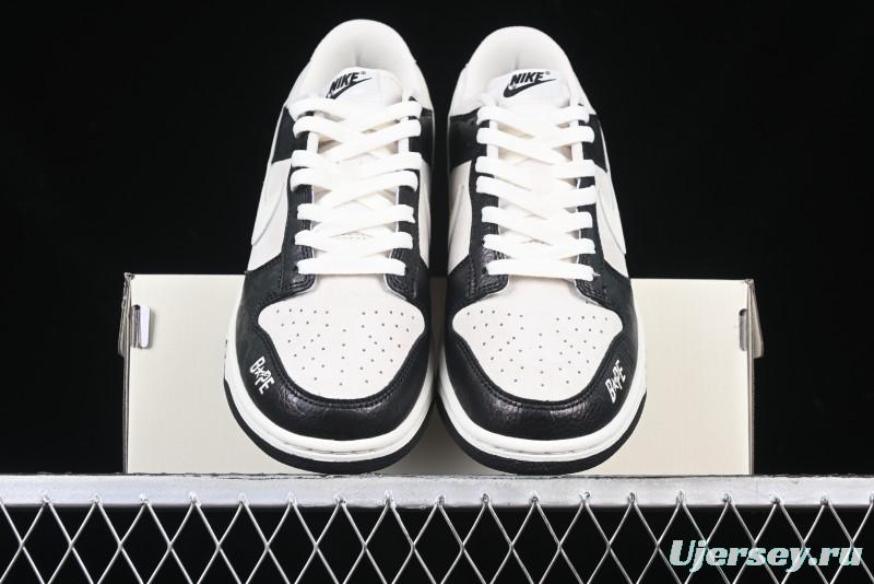 Nike SB Dunk Low BAPE Collaboration Splatter Pig Eight White Hook Anniversary High-End Custom Low-Top Casual Sneakers - DJ2024-053