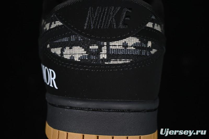 Nike SB Dunk Low APE Collaboration - Camouflage Black Swoosh Anniversary Custom Low-Top Casual Sneakers - KK1333-017