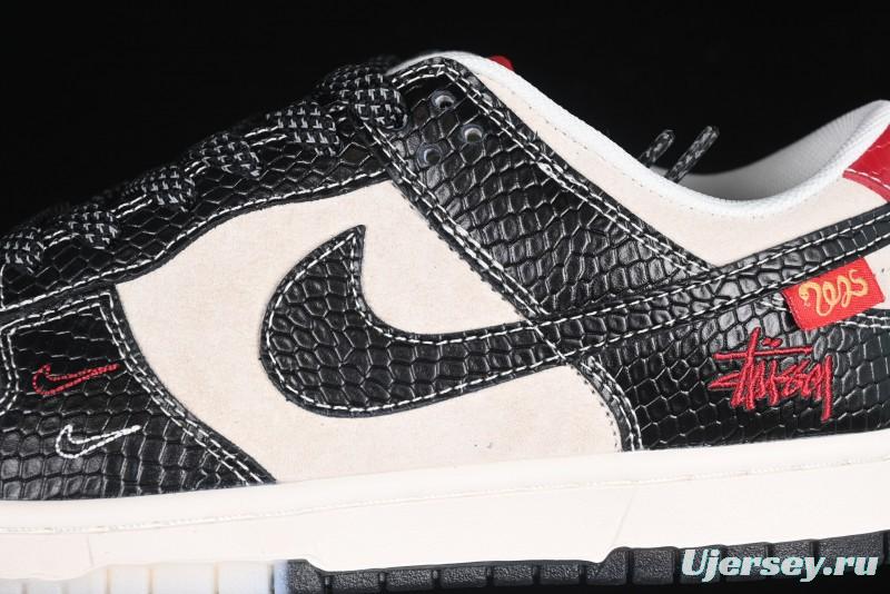 Nike SB Dunk Low Year of the Snake Limited Edition Black Snake Dual-Color Anniversary Custom Low-Top Casual Skate Shoes - HH7518-031