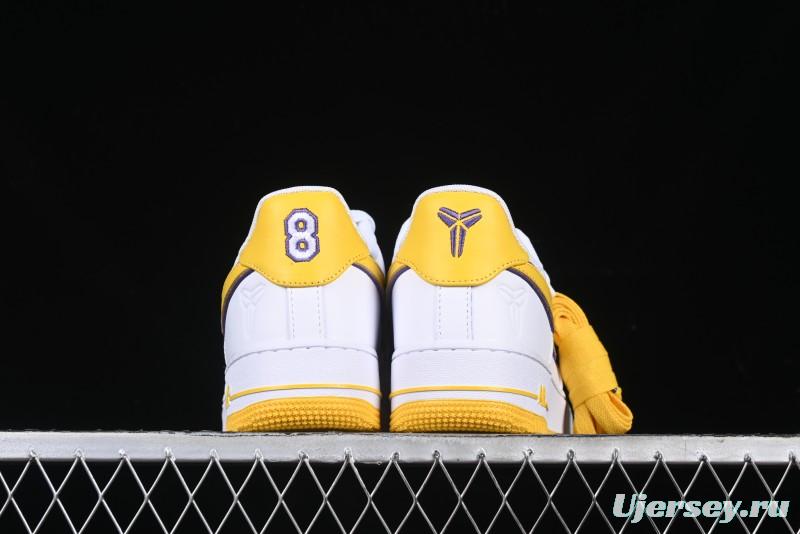 Nike Air Force 1 '07 Low Kobe Casual Sneakers with Full-Layer Leather and Full-Length Air Cushion - FZ1151-100