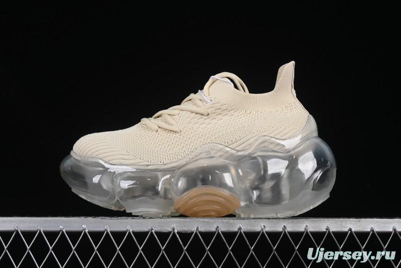 Grounds Big Bubble High Platform Sneakers in Cream White - AJE5