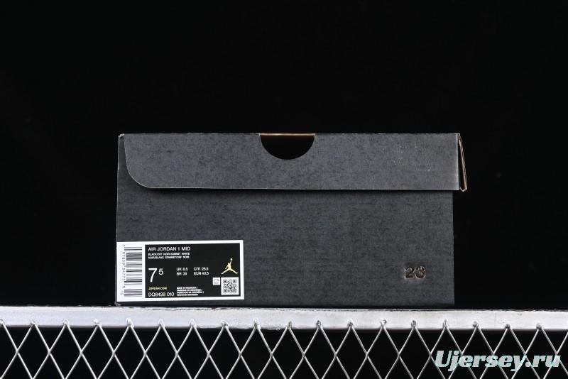 Nike Air Jordan 1 Mid AJ1 Basketball Shoes in Black White Gray - DQ8426-010