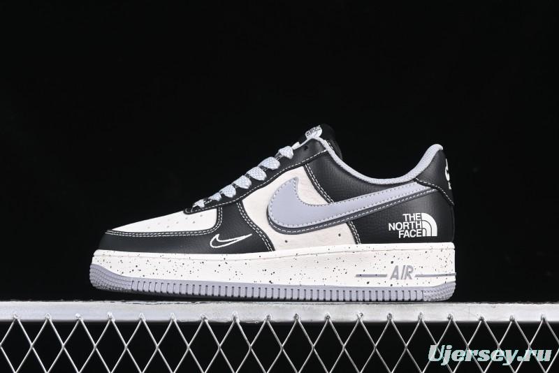 Nike Air Force 1 '07 Low The North Face Collaboration Black Grey Double Swoosh Casual Sneakers - DM6688-020