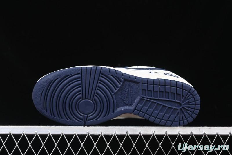 Nike SB Dunk Low Supreme Collaboration - Light Blue Double Swoosh Anniversary Custom Low-Top Casual Skate Shoes - XX3168-301