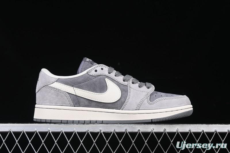 Nike Travis Scott x Fragment Design x Air Jordan 1 Low OG SP AJ1 Low Top Culture Casual Sneakers - XS3086-008