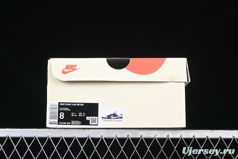 Nike SB Dunk Low Stussy Collaboration Suede Blue Anniversary Custom Low-Top Casual Sneakers - XS1086-009
