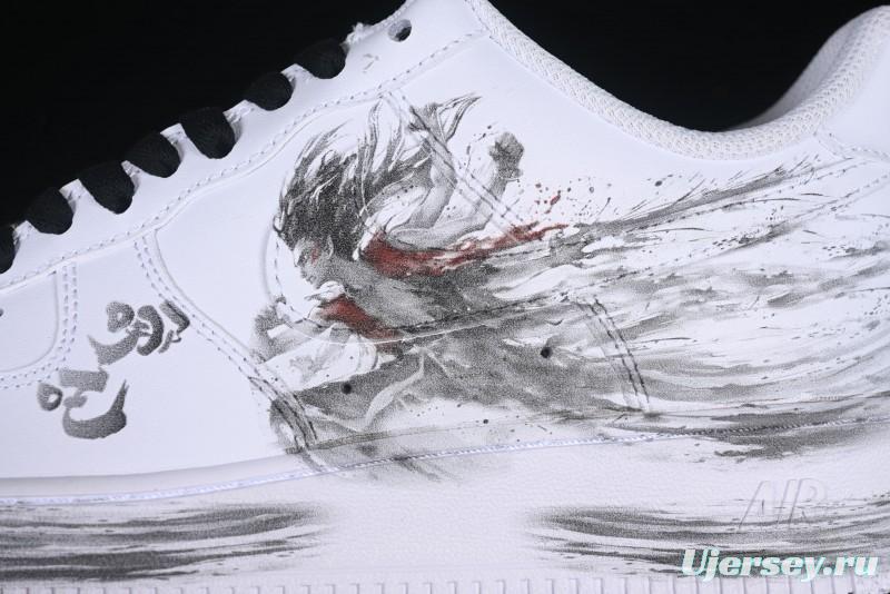 Nike Air Force 1 '07 Low Casual Sneakers with Chinese Ink Painting Design - ZH0316-062