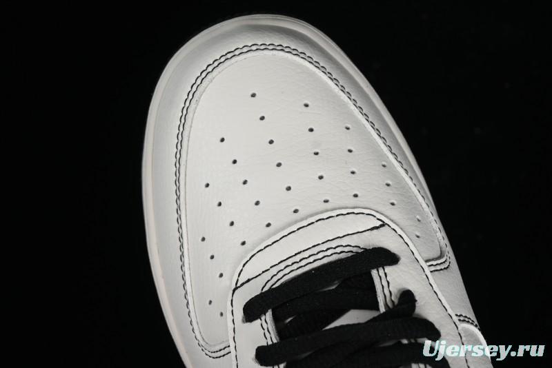 Balenciaga x Nike Air Force 1 '07 Low Triple Swoosh Beige Black Casual Shoes - FR0538-090