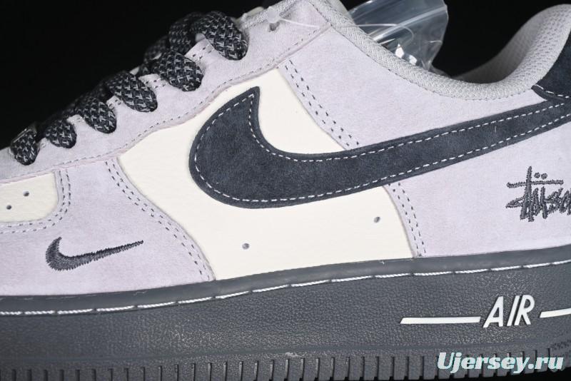 Nike Air Force 1 '07 Low Stussy Collaboration Beige Grey Jade Sole Low-Top Casual Sneakers - XZ6188-196