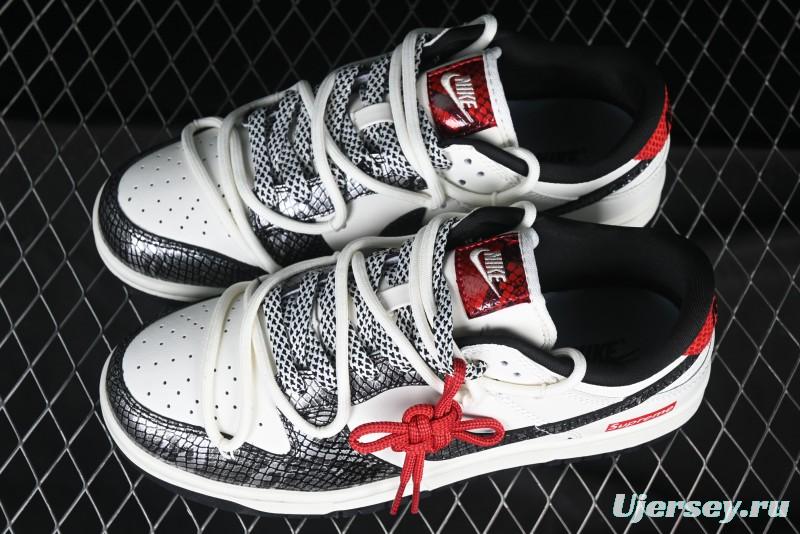 Nike SB Dunk Low Supreme Collaboration Year of the Snake Limited Edition Low-Top Casual Sneakers - CH6336-618