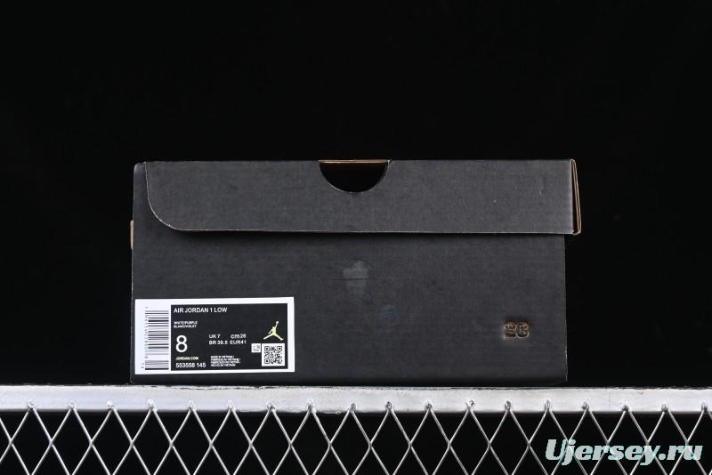 Nike Air Jordan 1 Low AJ1 Haze Purple Casual Lifestyle Sneakers - 553558-145