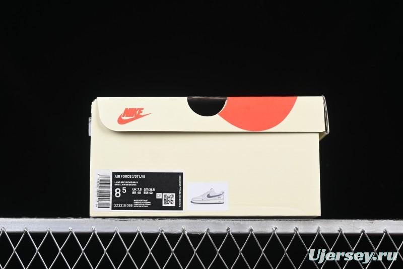 Nike Air Force 1 '07 Low Stussy Collaboration - Pig Grey Swoosh Low-Top Casual Sneakers - XZ3318-066