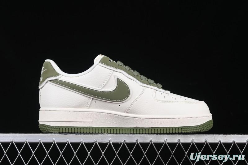 Nike Air Force 1 '07 Low Stone Island x Supreme Collaboration Beige Green Swoosh Low-Top Casual Sneakers - BB1616-301