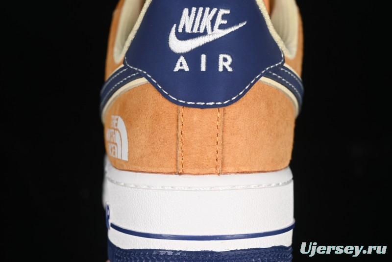 Nike Air Force 1 '07 Low The North Face Collaboration Sport Orange Low-Top Casual Sneakers - DM6688-053