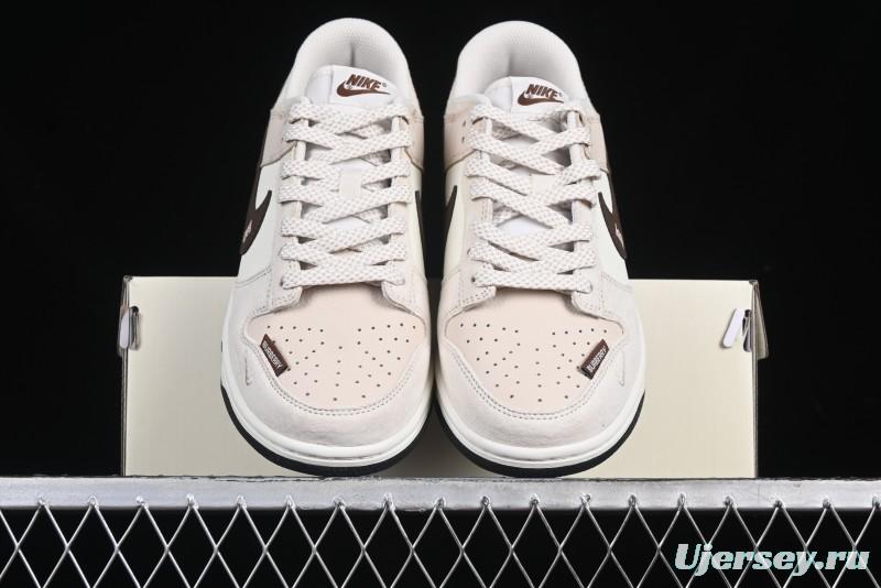 Nike SB Dunk Low Burberry Collaboration Patch Brown Swoosh Anniversary Custom Low-Top Casual Skate Shoes - DJ2024-088