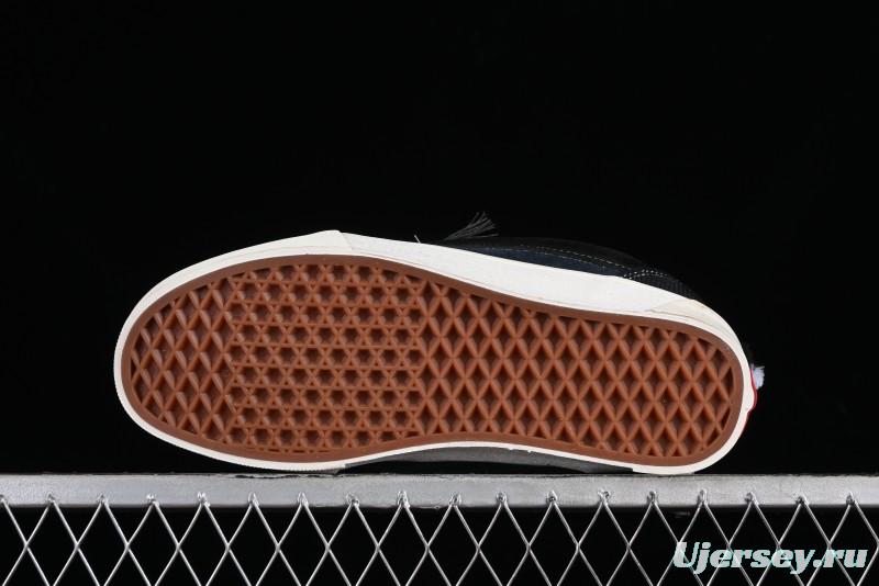 Vans Knu Skool Dragon Whisker Black Blue Slip-Resistant Cushioned Casual Low-Top Sneakers - VN0AUAK335