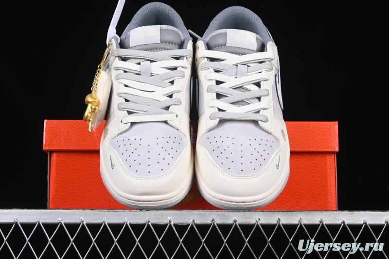 Nike SB Dunk Low The North Face Year of the Snake Light Grey Hook Anniversary Custom Low-Top Casual Skate Shoes - DM6868-007