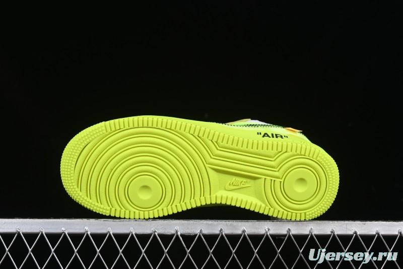 Nike Off White x Air Force 1 Low OW Collaboration Transparent Yellow Sneakers - AO4606-700