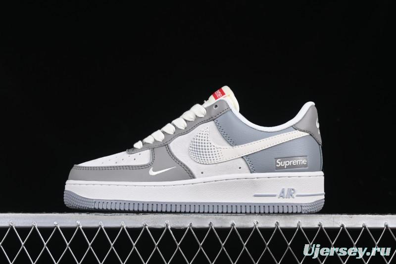 Nike Air Force 1 '07 Low Supreme Collaboration Polka Dot Swoosh Casual Sneakers - DM6688-023