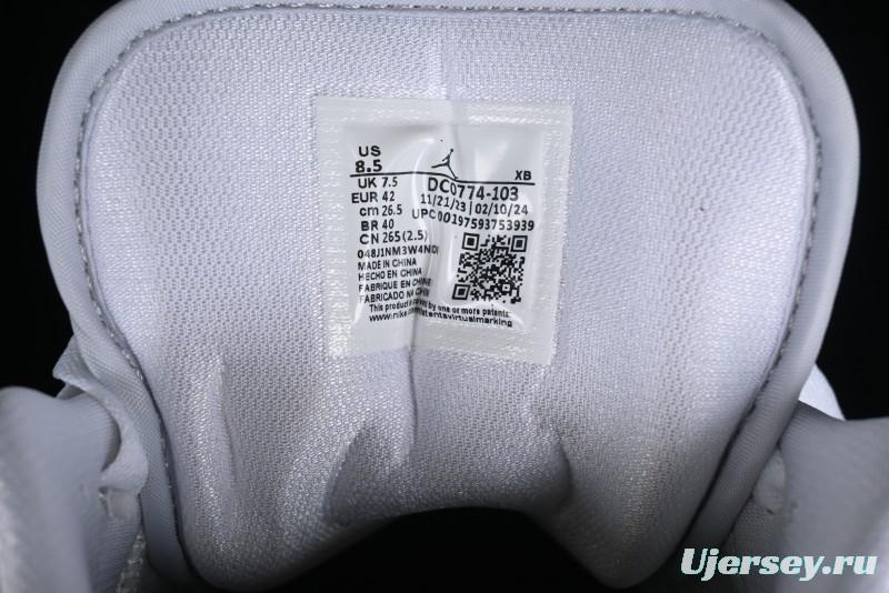 Nike Air Jordan 1 Low AJ1 White Grey Low-Top Lifestyle Basketball Shoes - DC0774-103