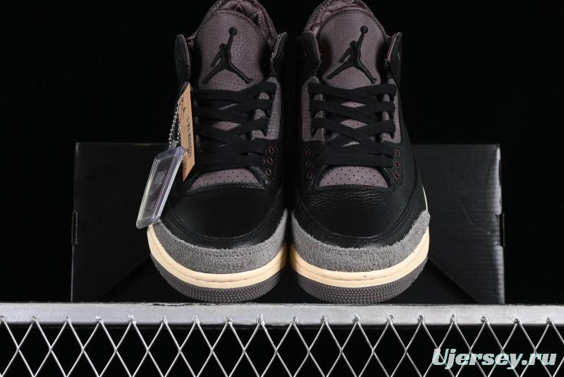Nike A Ma Maniere x Air Jordan 3 Retro Black Sneakers - FZ4811-001